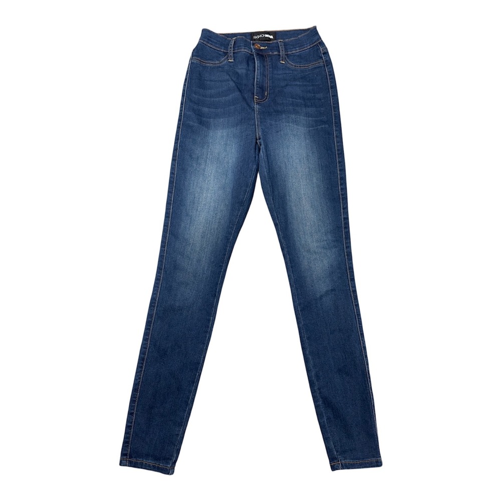 Fashion Nova Womens High Rise Skinny Jeans Dark Wash FN22805H18 Blue Size 3